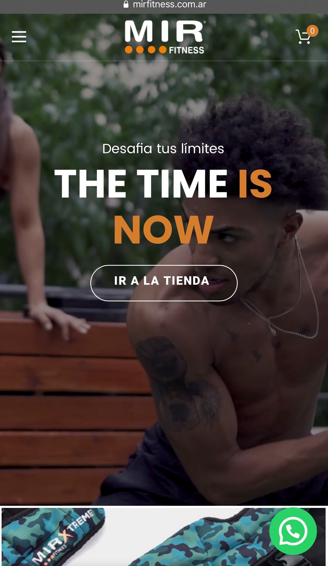 Mirfitness Web Page screenshot